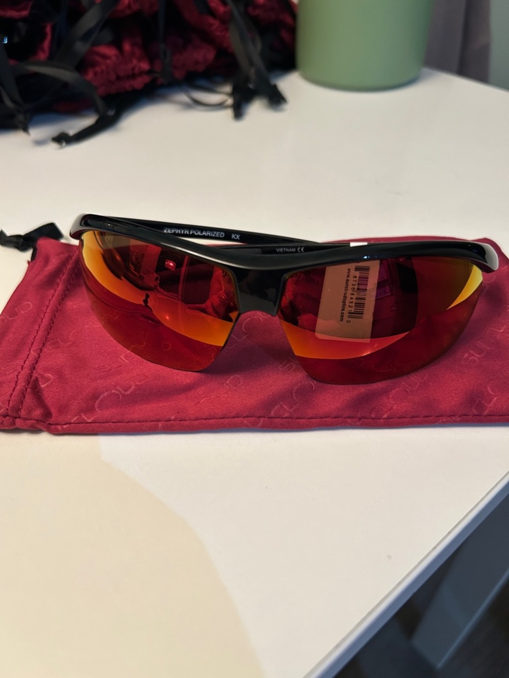 Suncloud Polarized Sport Sunglasses - Red Mirror Lenses